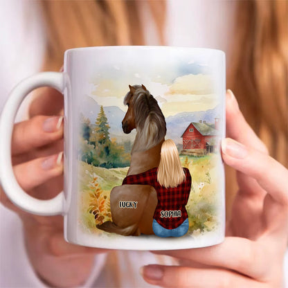 Sitting Next To You Doing Absolutely Nothing, Personalized Coffee Mug, Gifts For Horse Lover