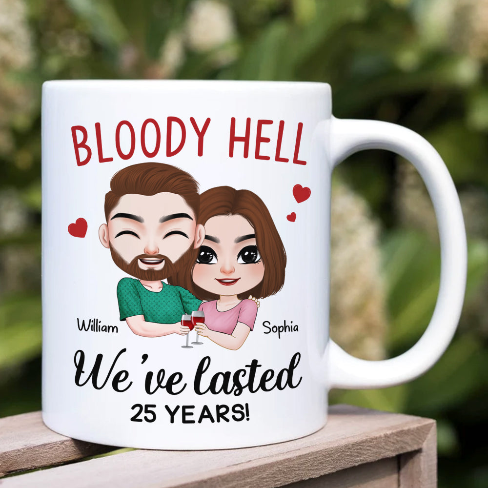 Bloody Hell, Gift For Couple, Personalized Mug, Hugging Couple Gift, Anniversary Gift