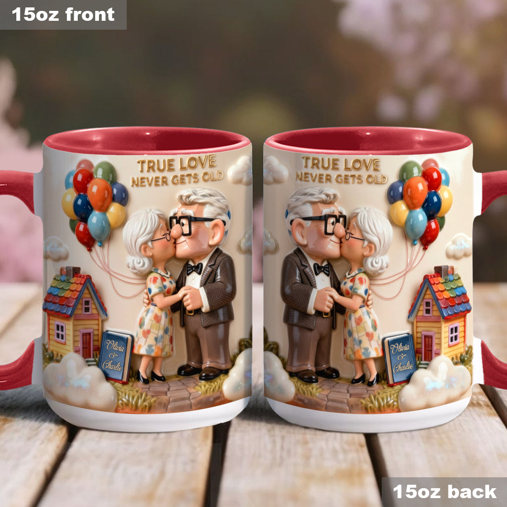 DSNY True Love Never Gets Old - Personalized Accent Mug - Gift For Couple, Fan Movies HH01