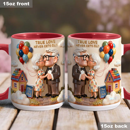 DSNY True Love Never Gets Old - Personalized Accent Mug - Gift For Couple, Fan Movies HH01