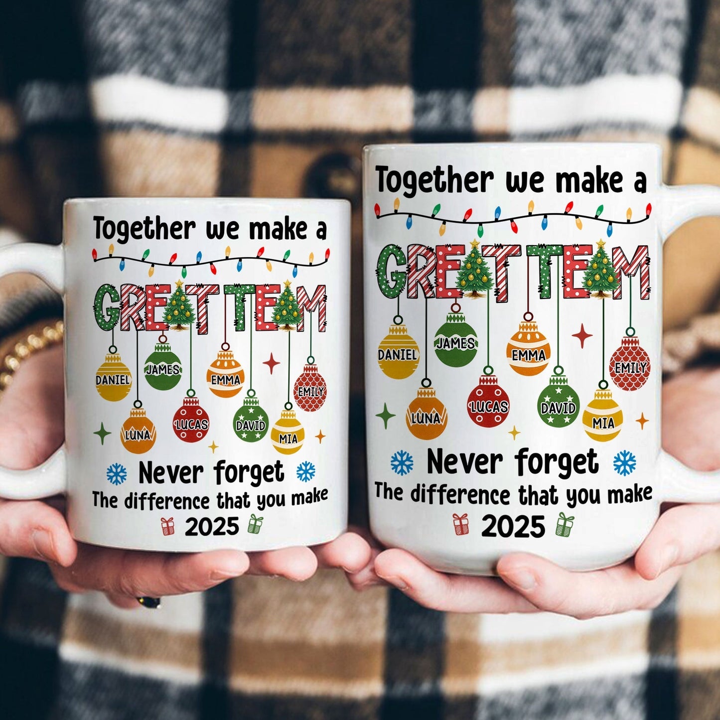 Together We Make A Great Team - Personalized Mug - Christmas Gift For Friends, Teammates NL122