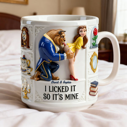 DSNY I Licked It So It's Mine - Personalized White Edge-to-Edge Mug - Gift For Couple, Fan Movies HH01