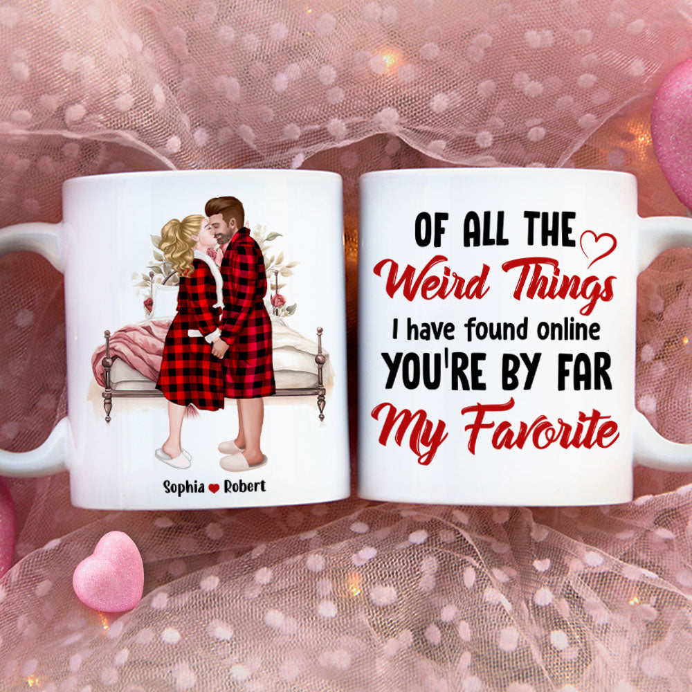 You're By Far My Favorite, Couple Gift, Personalized Mug, Kissing Couple Mug