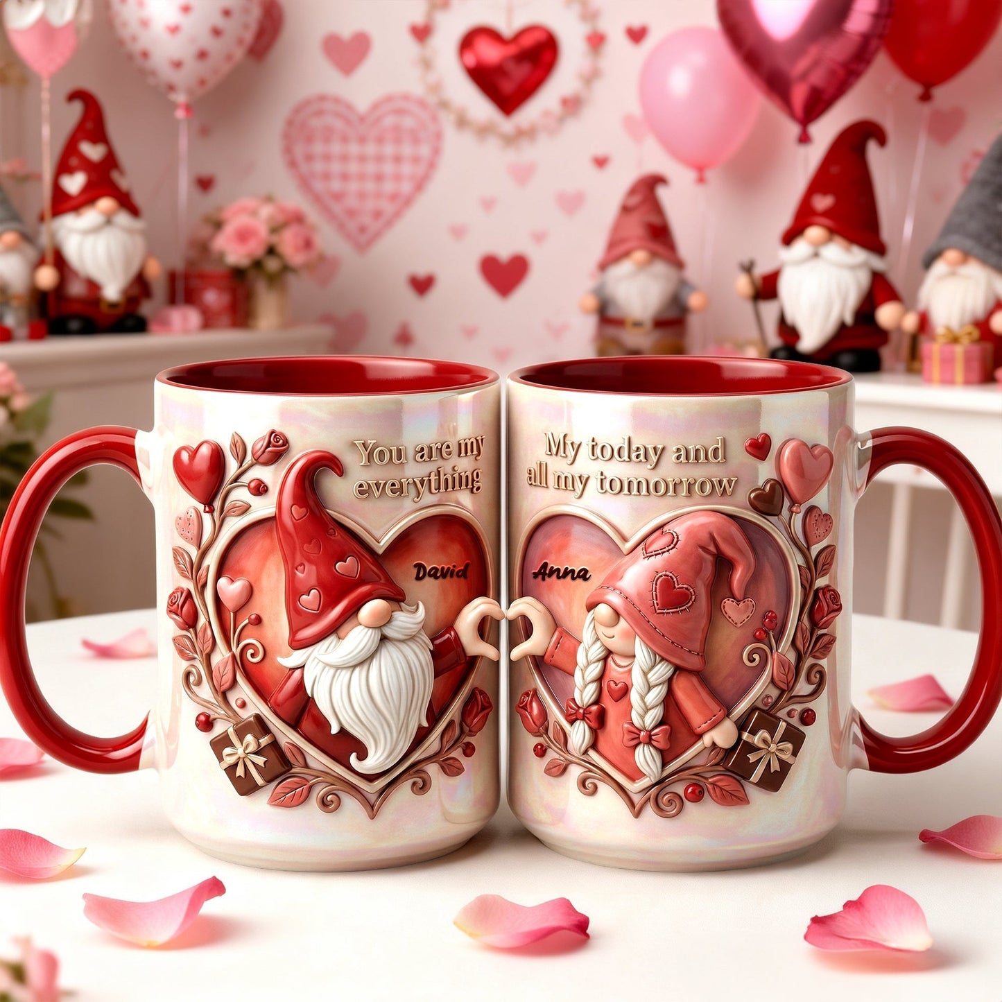 You Are My Everything - Personalized Accent Mug - Gift For Couple, Gnome Lovers HH01