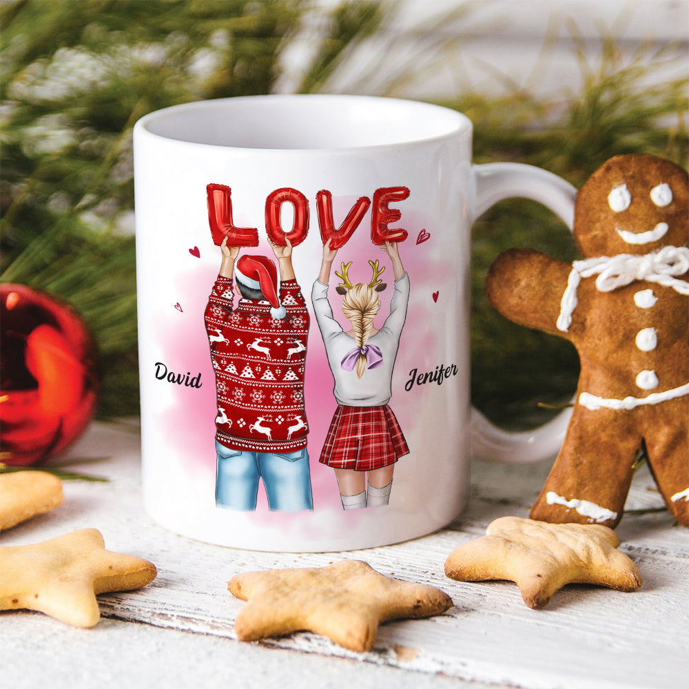 Live Every Moment Laugh Every Day Love Beyond Words, Sweet Love Couple White Mug