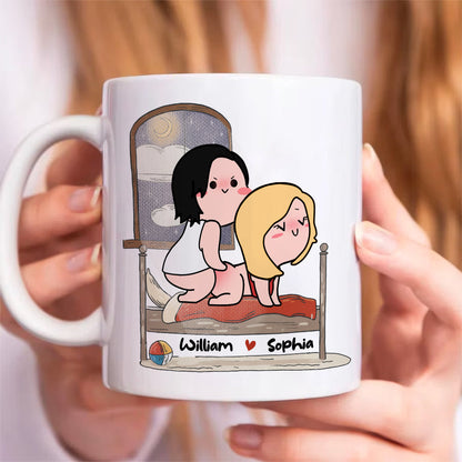 I Can't Stop Thinkin' About Doin You Doggy, Personalized White Mug, Naughty Couple, Gift For Couple