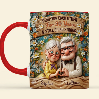 DSNY Annoying Each Other And Still Going Strong - Personalized Accent Mug - Gift For Couples NL122