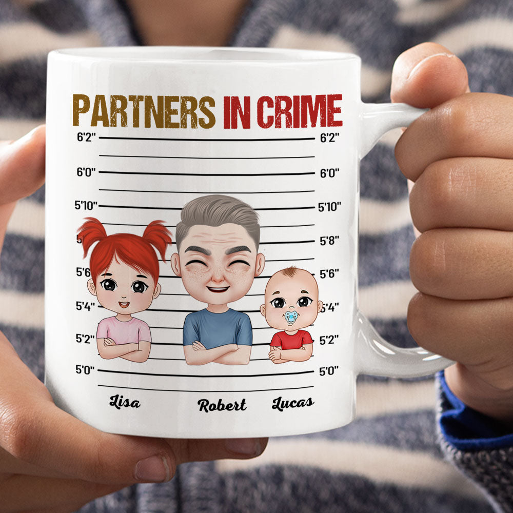 Papa Partner In Crime Personalized Coffee Mug DR-WHM-01QHTI160523HH