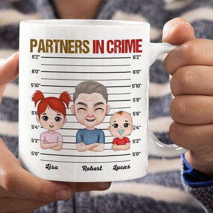 Papa Partner In Crime Personalized Coffee Mug DR-WHM-01QHTI160523HH