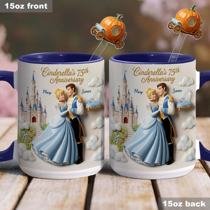 DSNY Princess Celebrate 75th Anniversary - Personalized Accent Mug - Gift For Couples, Movie Fans NL122