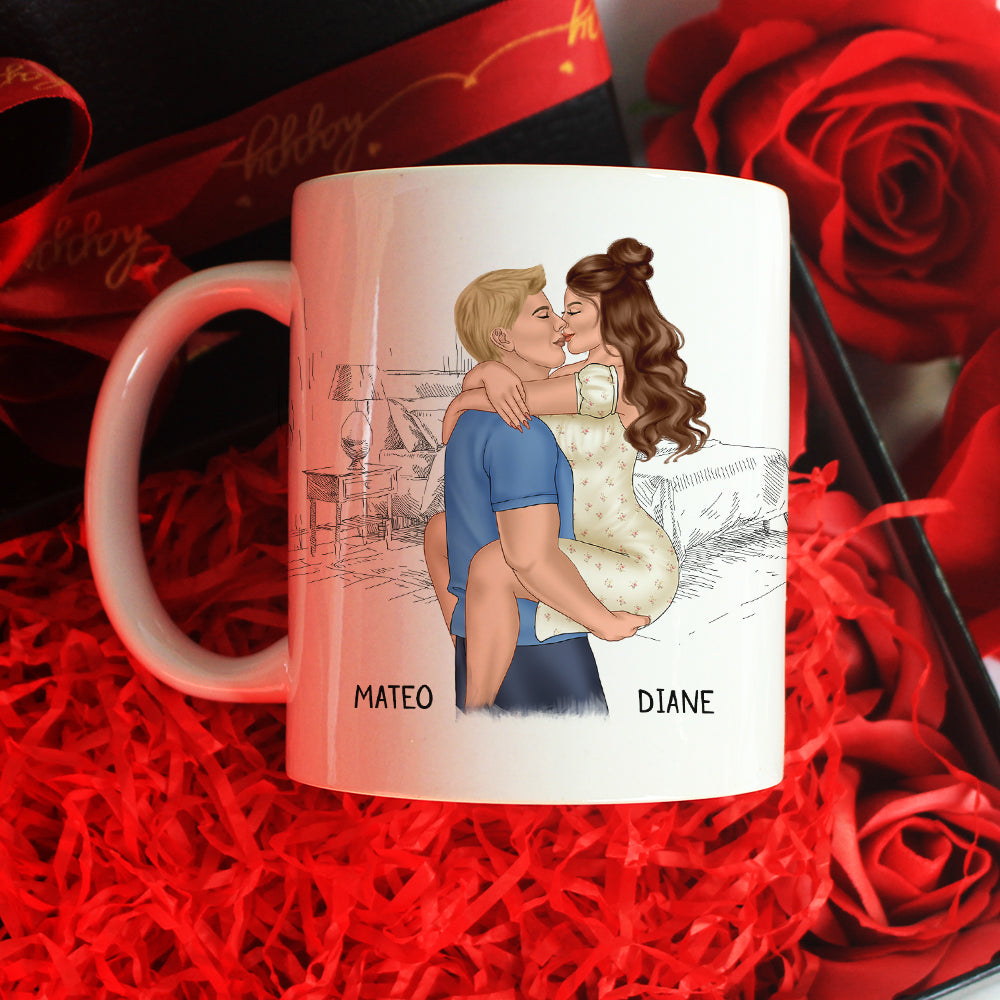 My Vagina Literally Blushes, Personalized Mug, Funny Gift for Couple