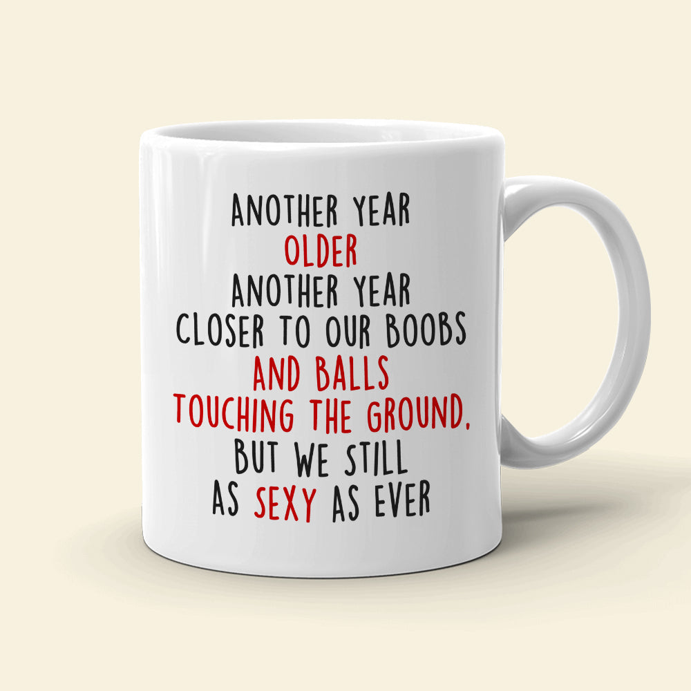 Another Year Older, Naughty Old Couple White Mug