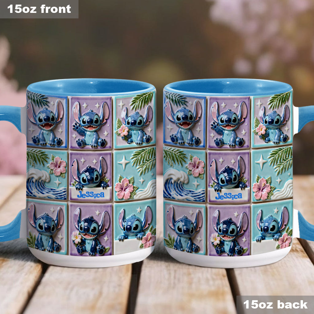 Sti Ohana Mans Family - Personalized Accent Mug - Christmas Gift For Movie Fans NL122