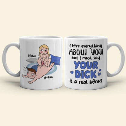 I Love Everything About You Personalized Mug, Funny Gift For Couple