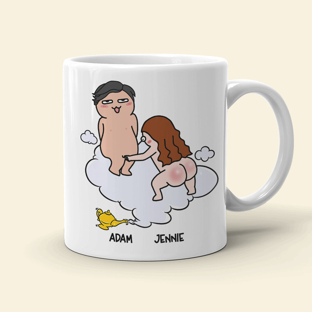 Rub Me Three Times And I'll Come Personalized Funny Couple Coffee Mug 03HULI020323TM Gift For Couple