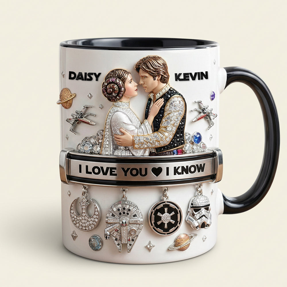 Stwa I Love You I Know - Personalized Accent Mug - Gift For Couple, Fan Movies HH01