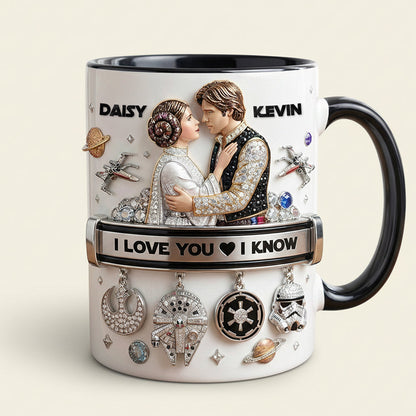 Stwa I Love You I Know - Personalized Accent Mug - Gift For Couple, Fan Movies HH01