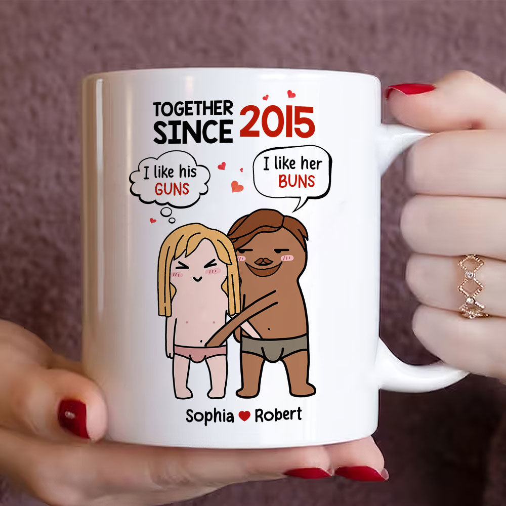 Together Since, Couple Gift, Personalized Mug, Naughty Couple Coffee Mug