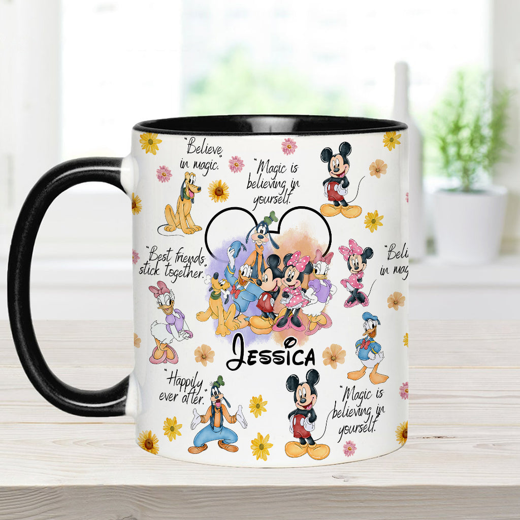 MkMo Magic Mouse Moments We Love - Personalized Accent Mug - Christmas Gift NA94