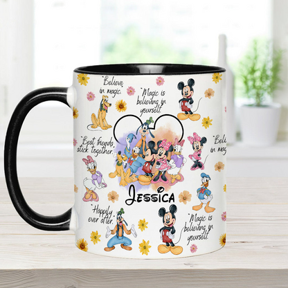 MkMo Magic Mouse Moments We Love - Personalized Accent Mug - Christmas Gift NA94