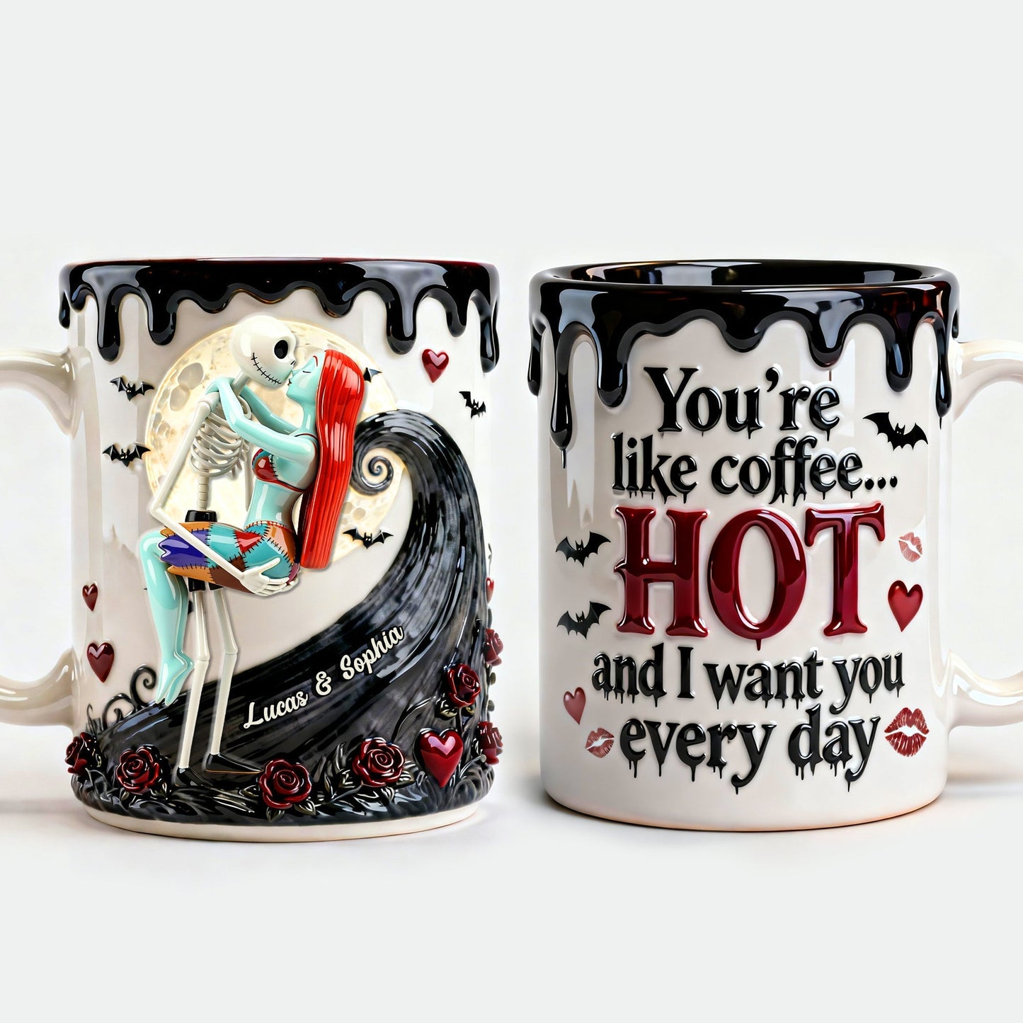 Spooky You're Hot Like Coffee - Personalized Accent Mug - Gift For Couples, Movie Fans NL122 CU6011925