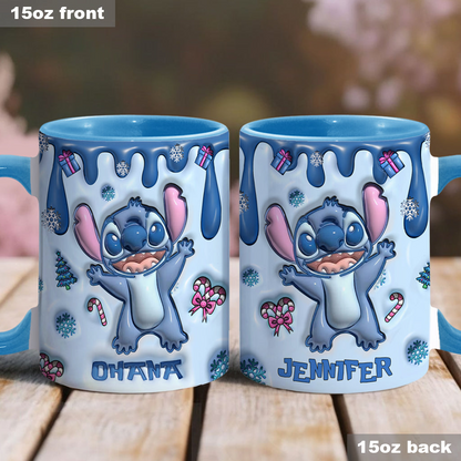 Ohana Means Family - Personalized 3D Effect Accent Mug - Gift For Sti Fans NL122