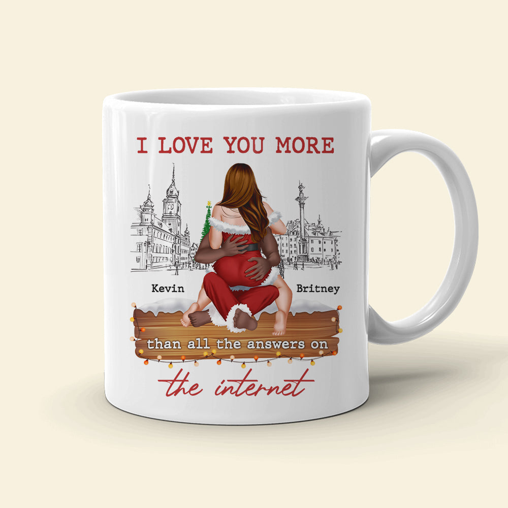 I Love You More, Personalized Coffee Mug, Christmas Gifts For Couple