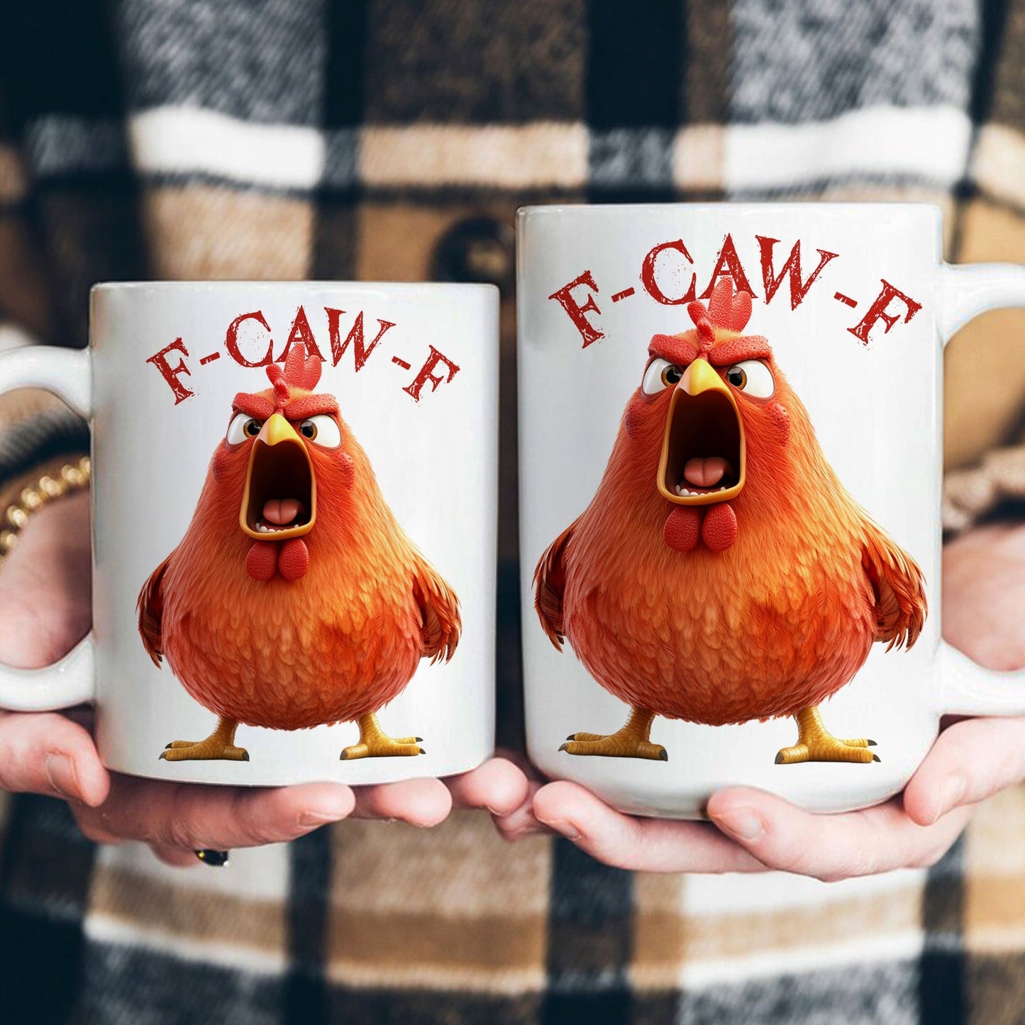 Funny Chicken F-Caw-F - Personalized Mug - Gift For Coworkers, Friends HH01