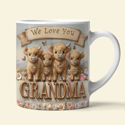 Highland Cow Grandma Mug - Personalized Gifts For Grandma 05tgti140625