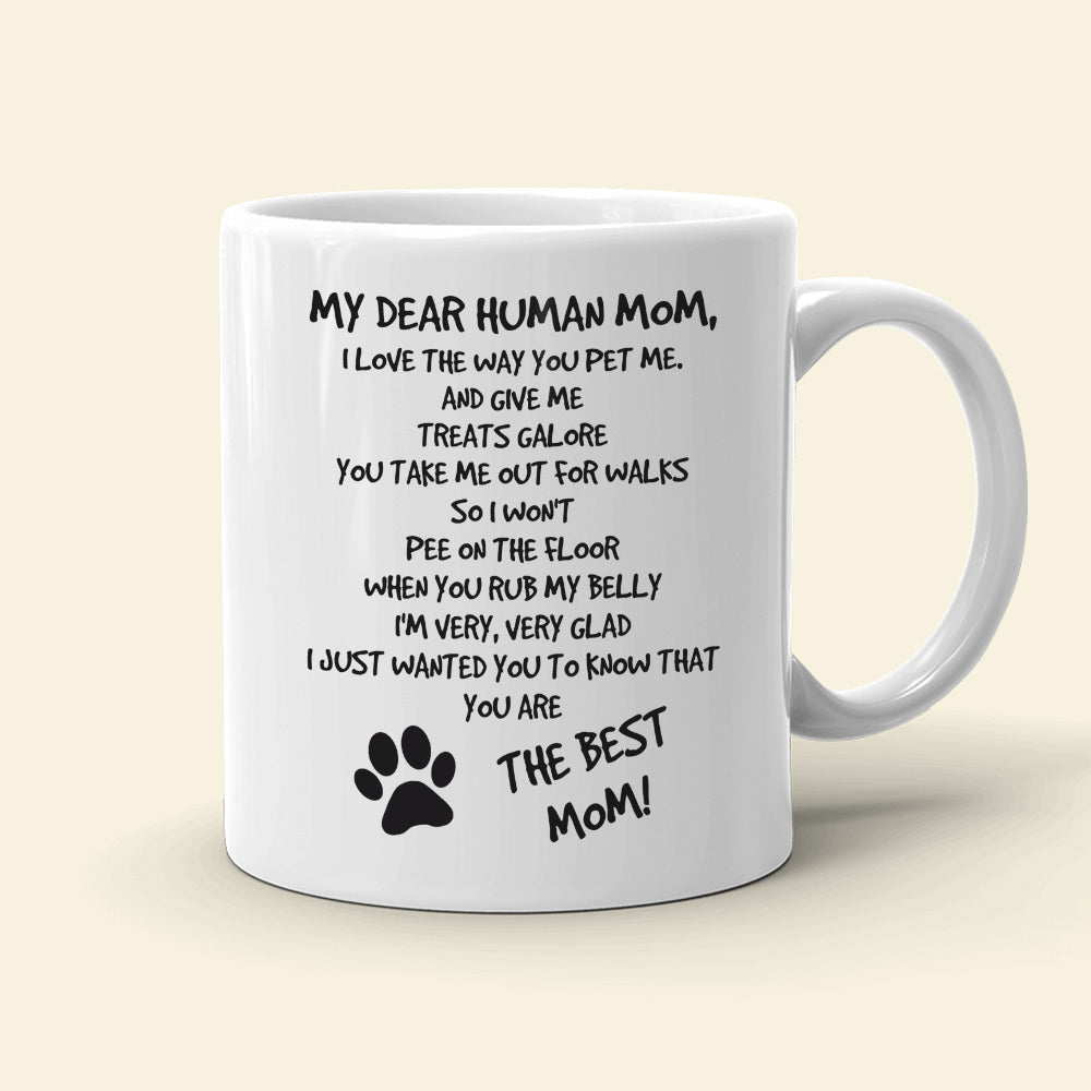 I Love The Way You Pet Me, Dad Mom Pet Lover Personalized Coffee Mug White Mug, Gift For Dad Mom