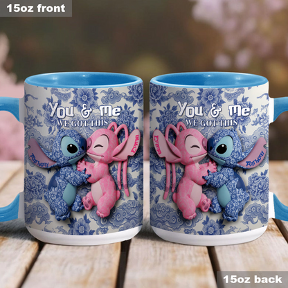 Sti You And Me We Got This - Personalized Accent Mug - Gift For Couples, Movie Fans NL122