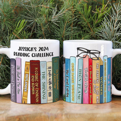 Book Lover Reading Challenge, Personalized Coffee Mug, Gift For Bookworms