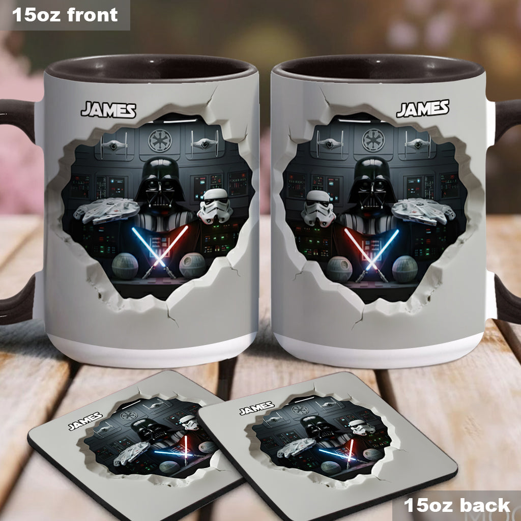 Stwa Welcome To The Dark Side In Galaxy Star - Personalized Accent Mug - Gift For Movie Fans NL122