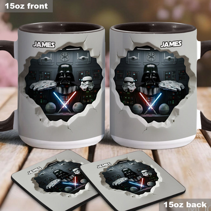 Stwa Welcome To The Dark Side In Galaxy Star - Personalized Accent Mug - Gift For Movie Fans NL122