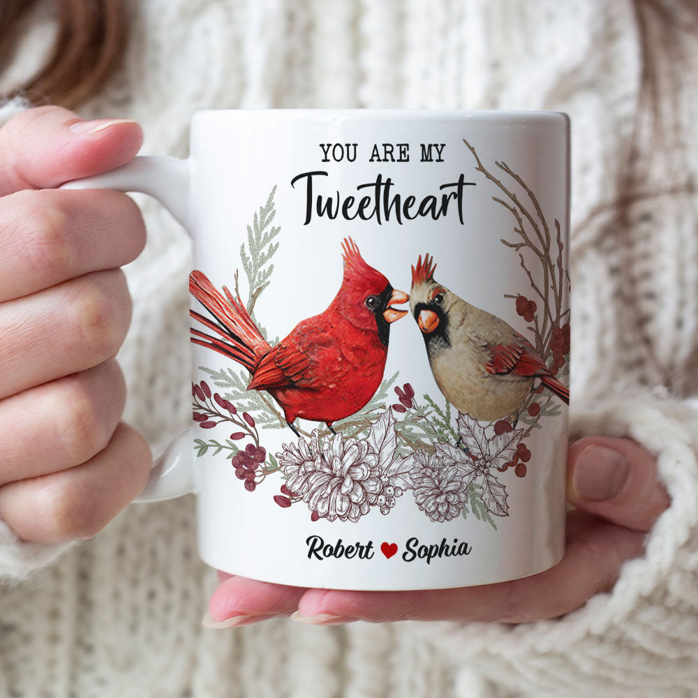 You're My Tweetheart Personalized Bird Couple Mug, Gift For Couple