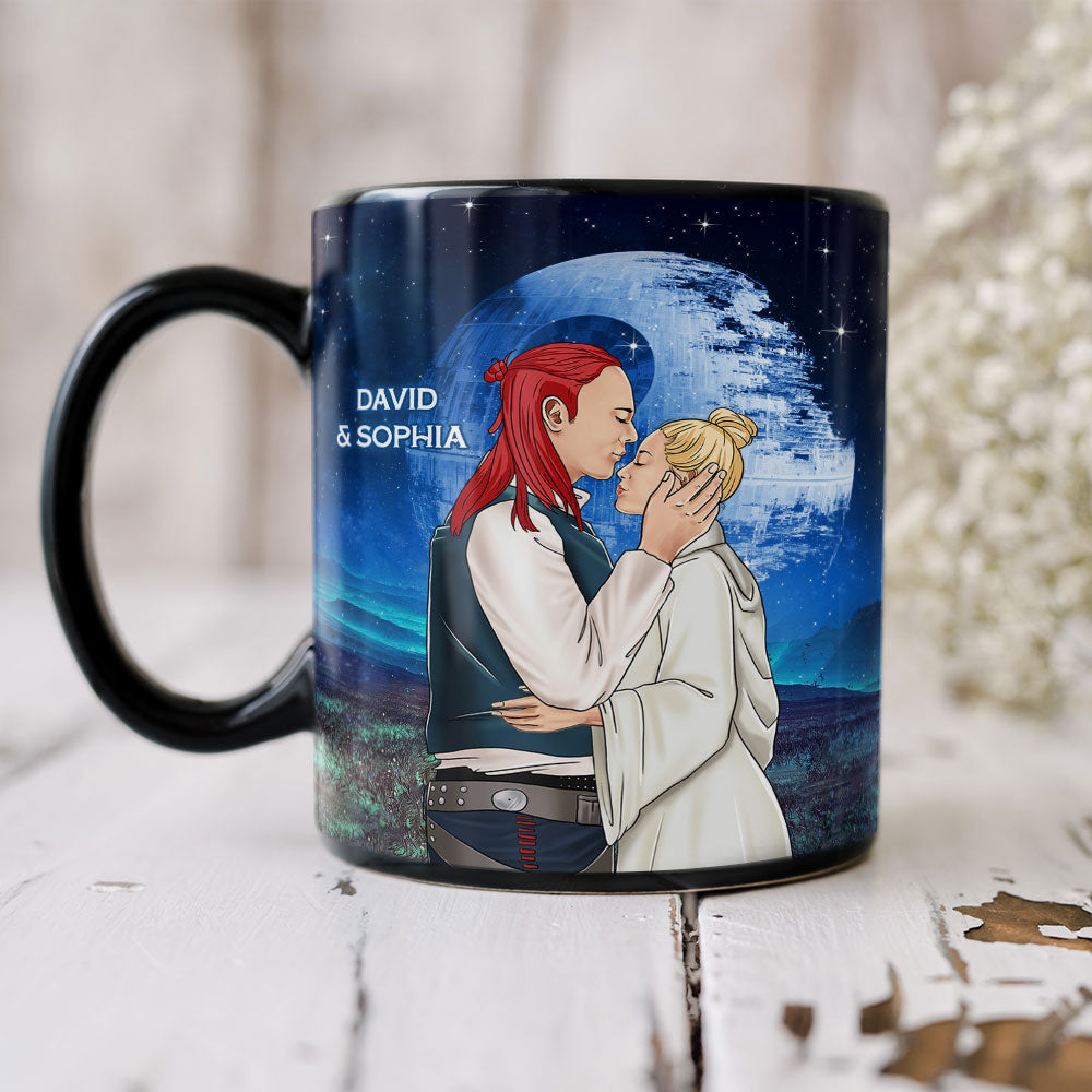 Til Death Star Do Us Part Personalized Galaxy Couple Mug, Gift For Couple