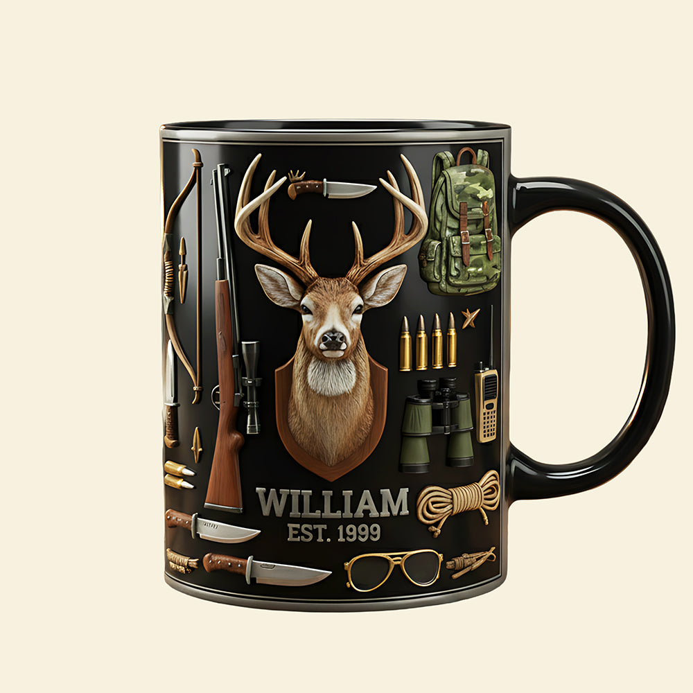 Love Hunting - Personalized Accent Mug - Gift For Hunter HH01