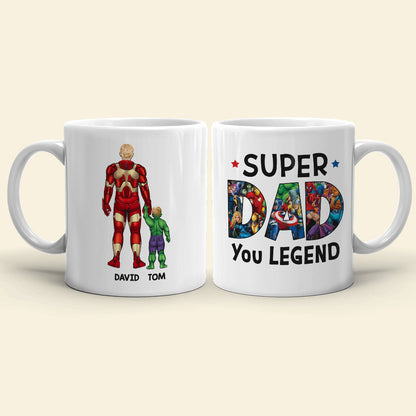 Legend Of Dad, Super Dad Personalized Mug, Gift For Dad