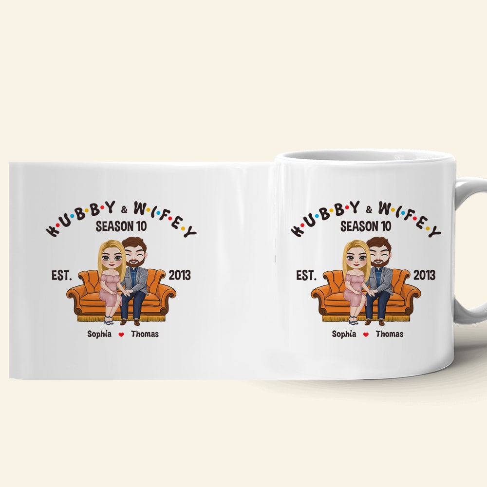Couple, Hubby And Wifey, Personalized Mug, Gift For Couple, 02NADT130723HH