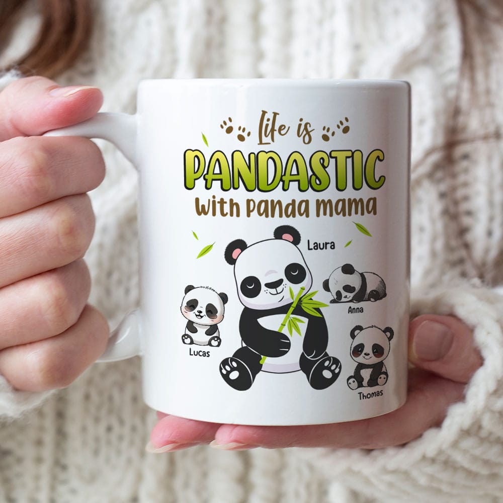 Personalized Gifts For Mom Coffee Mug Life Is Pandastic With Panda Mama