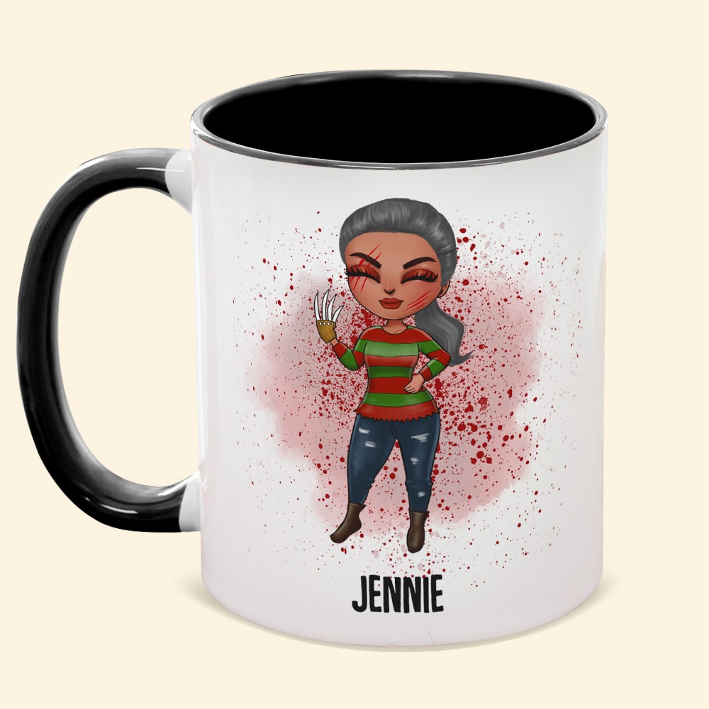 Personalized Horror Movies Accent Mug, Gift For Horror Fans