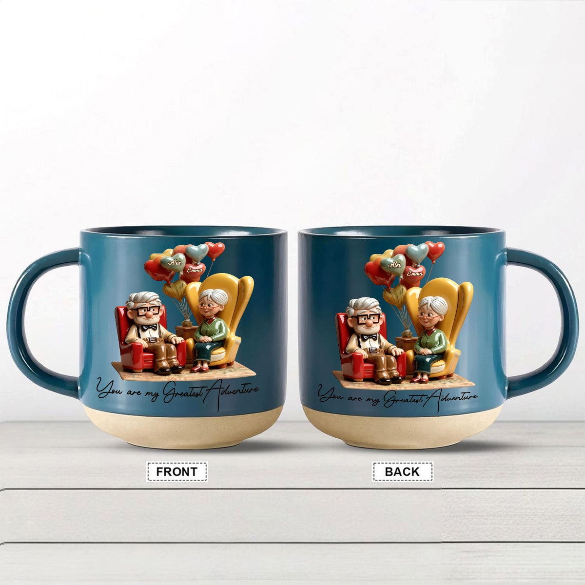 DSNY You Are My Greatest Adventure - Personalized Pottery Mug - Gift For Couples, Movie Fans NL122