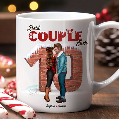 Best Couple Ever, Couple Gift, Personalized Coffee Mug, Couple Kissing Mug, Christmas Gift