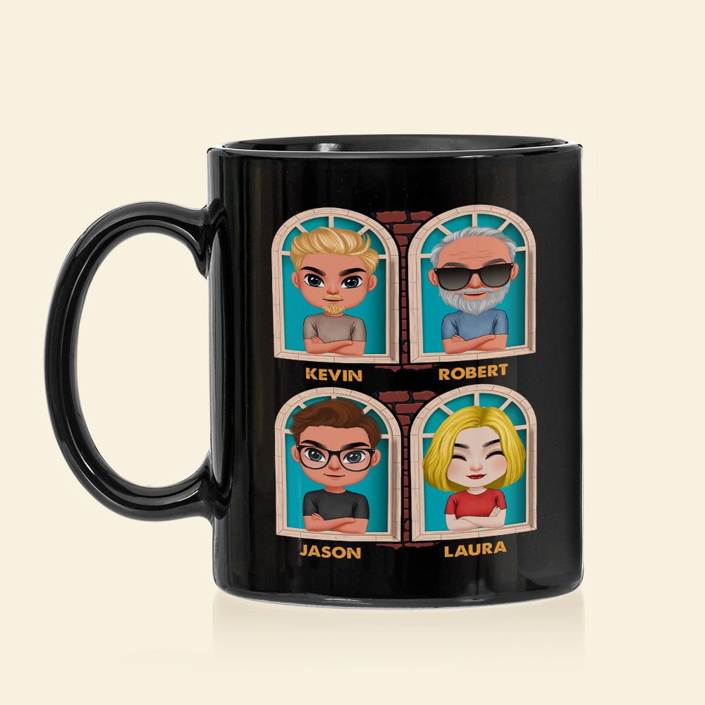 We're Awesome Thank You, Dear Dad Personalized Black Mug Gift 02QHDT190523HH