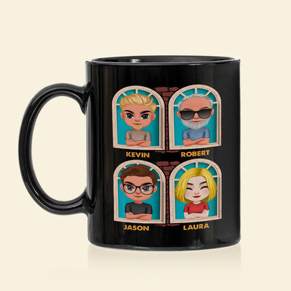 We're Awesome Thank You, Dear Dad Personalized Black Mug Gift 02QHDT190523HH