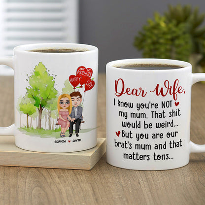 Happy Mother's Day, Personalized Couple Coffee Mug Wine Tumbler Accent Mug