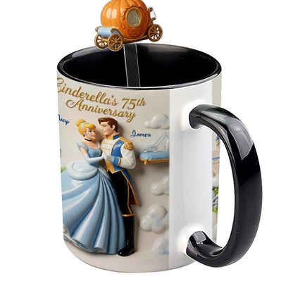 DSNY Princess Celebrate 75th Anniversary - Personalized Accent Mug - Gift For Couples, Movie Fans NL122