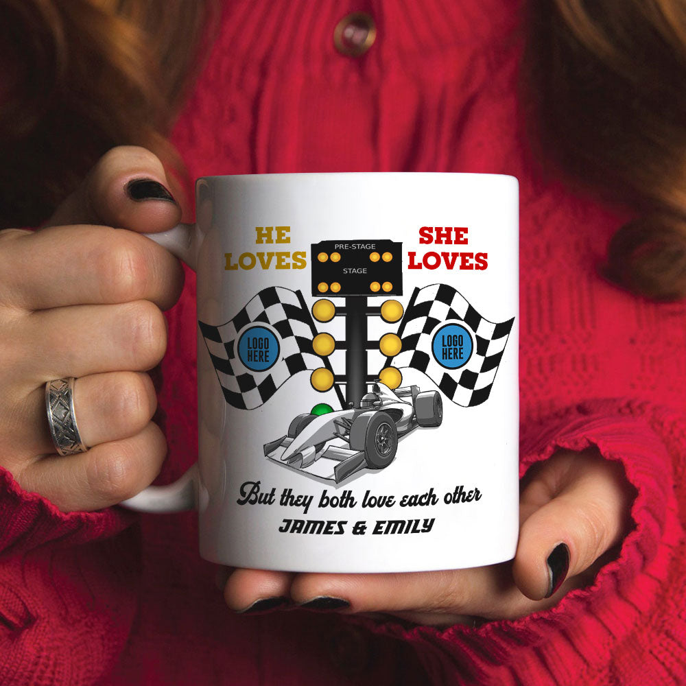 But They Both Love Each Other, Couple Gift, Personalized Mug, Racing Couple Mug 03HUTI091023