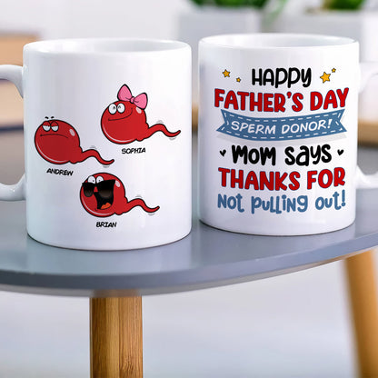 Happy Father's Day, Funny Personalized Coffee Mug White Mug, Gift For Dad Mom