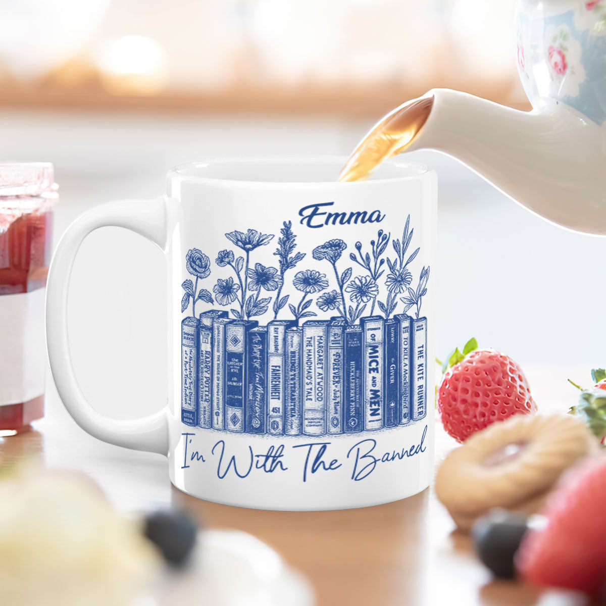 I'm With The Banned - Personalized Ceramic Coffee Mug